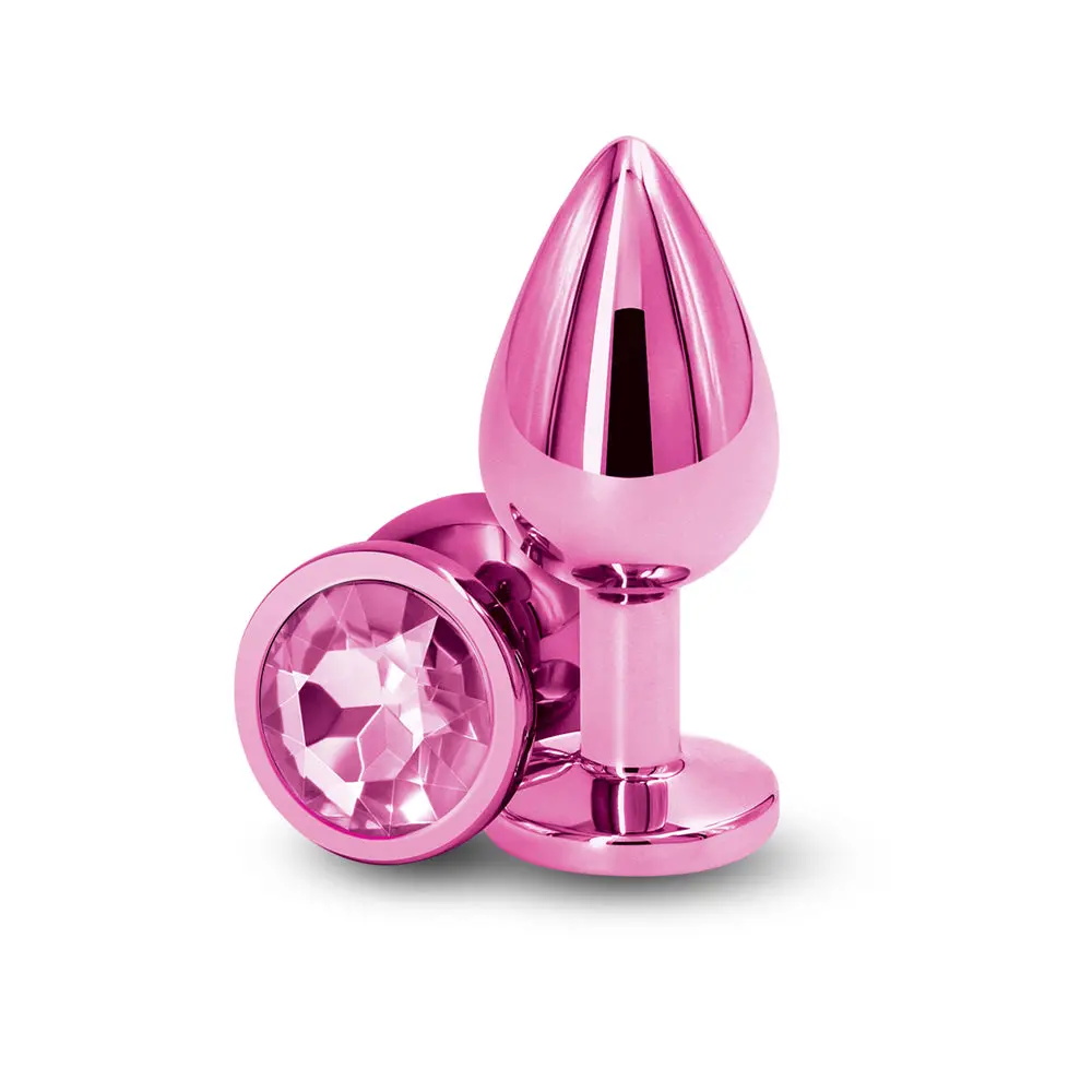 Rear Assets Metal Anal Plug Medium Pink 2