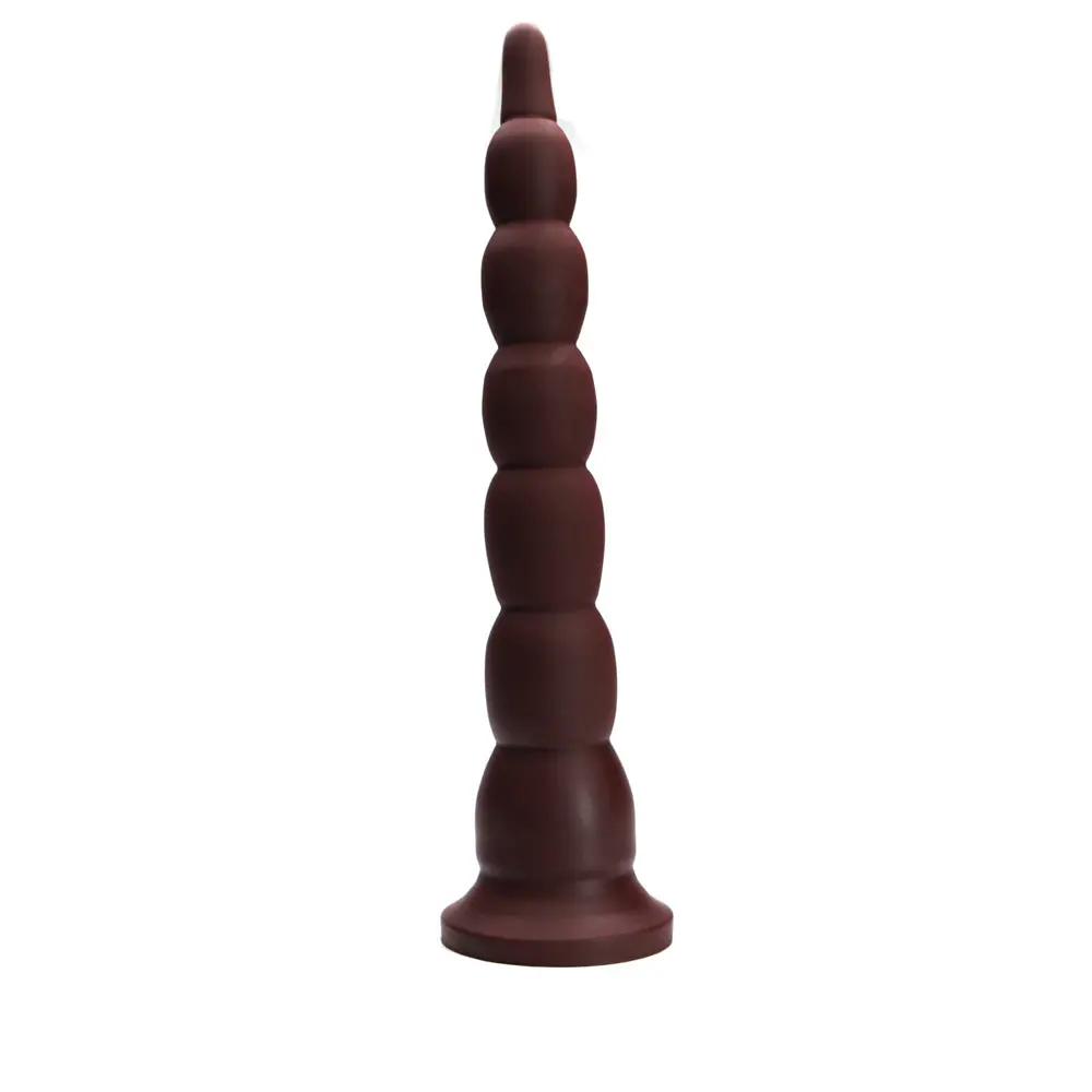 Tantus Cowboy Firm Beaded Dildo Garnet (Box) 1