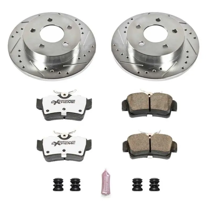 Power Stop 94-04 Ford Mustang Rear Z26 Street Warrior Brake Kit 1