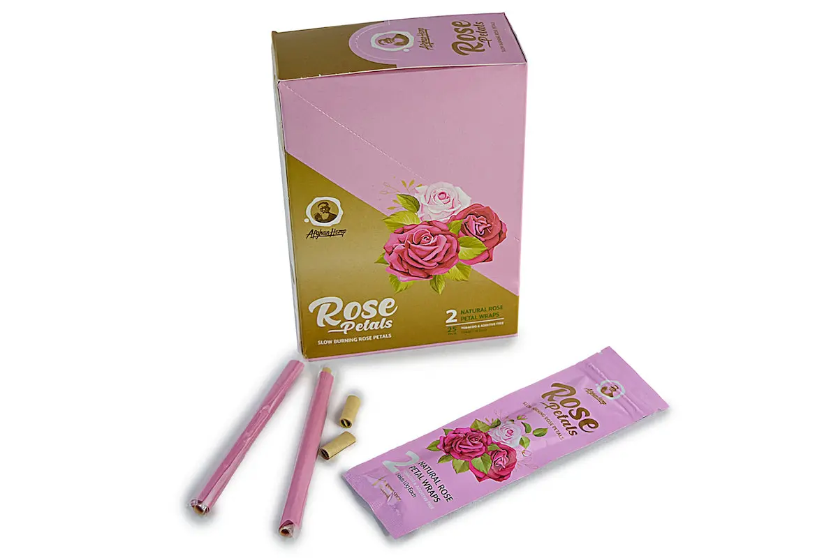Afghan Hemp Rose Petal Blunt Wraps 1