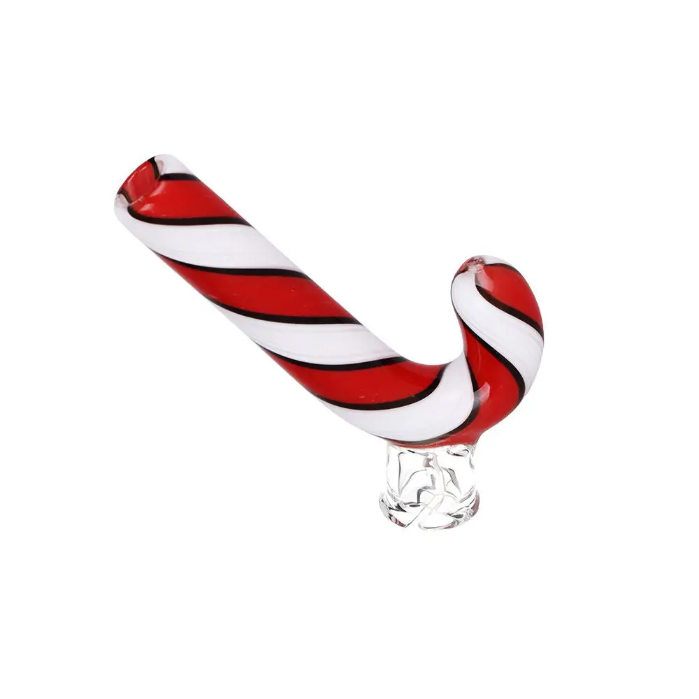 Candy Cane Glass Mouthpiece Attachment For Puffco Pivot 1