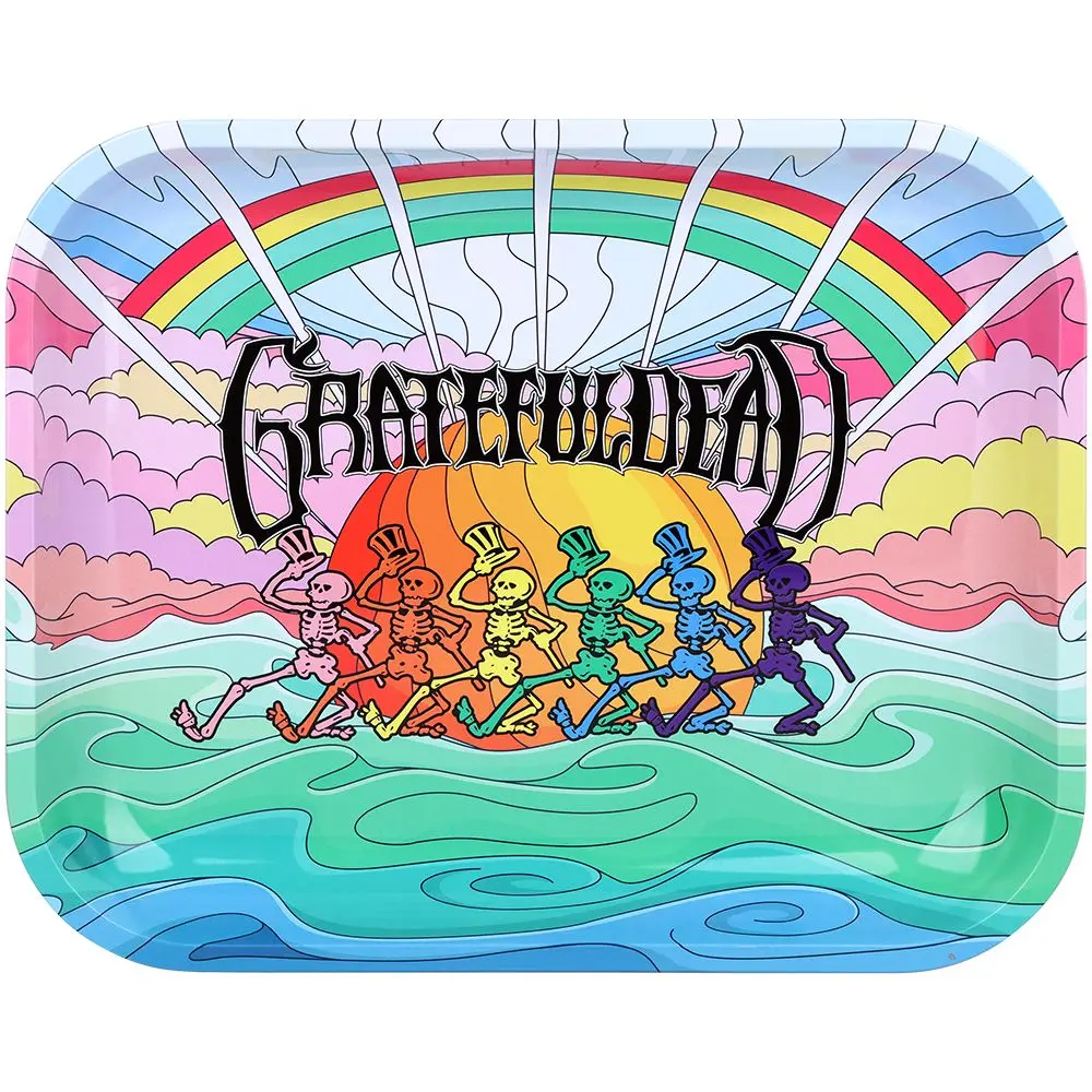 Grateful Dead X Pulsar Large Metal Rolling Tray - Under The Rainbow / 13"X11" 1