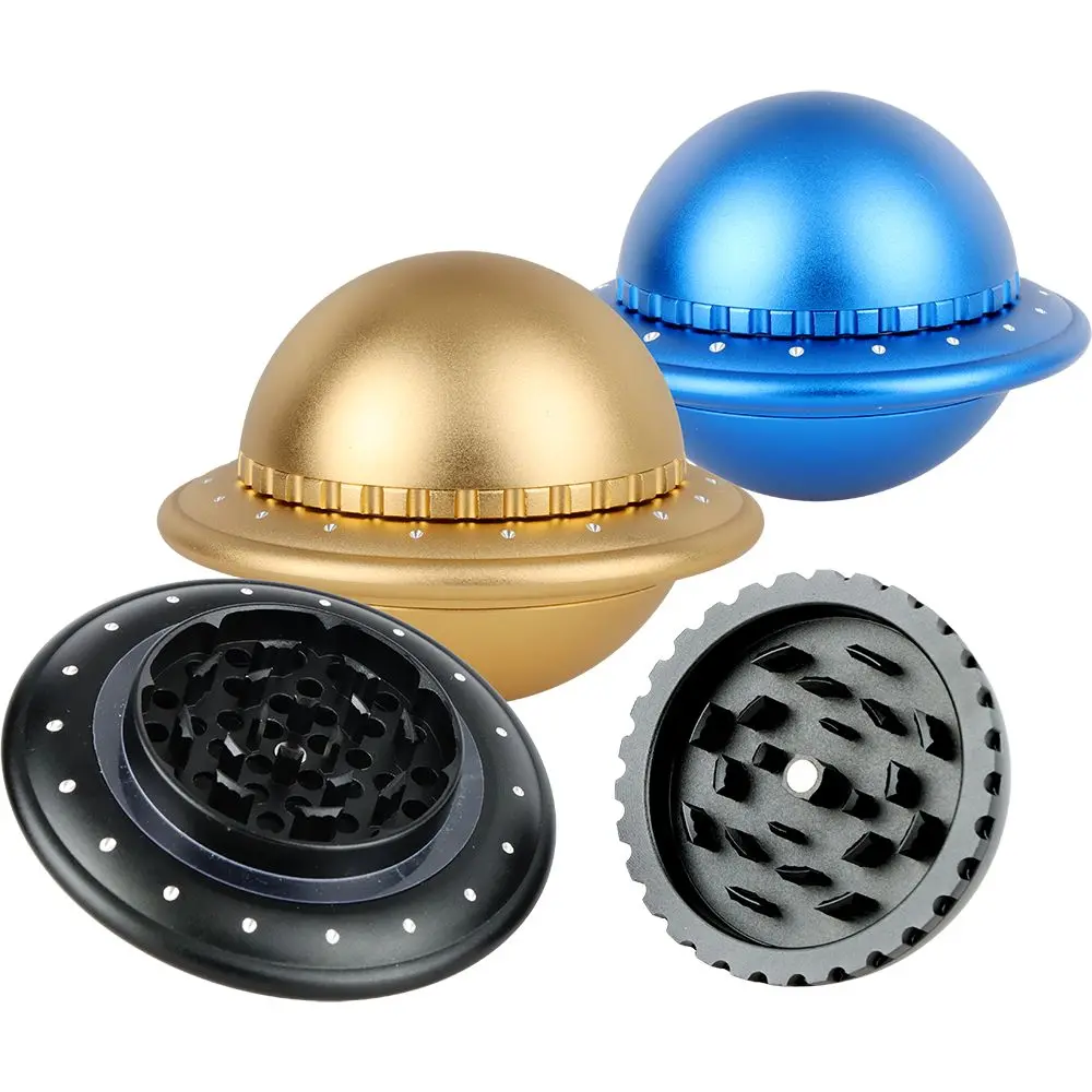 Ufo Aluminum Grinder - 3Pc / 1.8" / Colors Vary 1