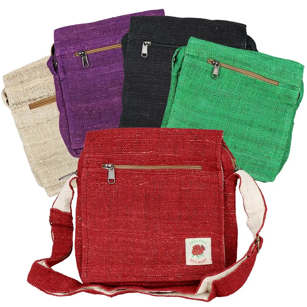 Himalayan Hemp Messenger Shoulder Bag - 10" X 11" 1