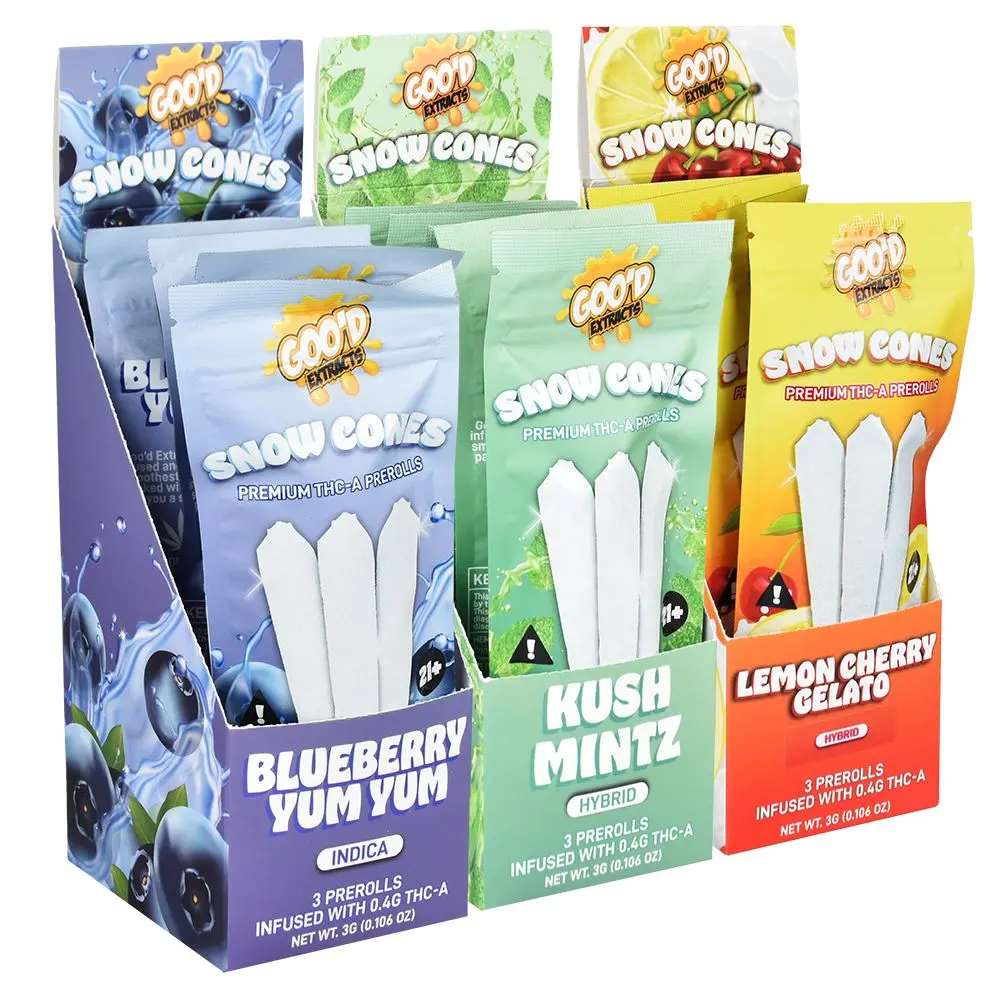 Goo'd Snow Cones Thca Pre-Rolls | 3G | 3Pc | 5Pk Display 1