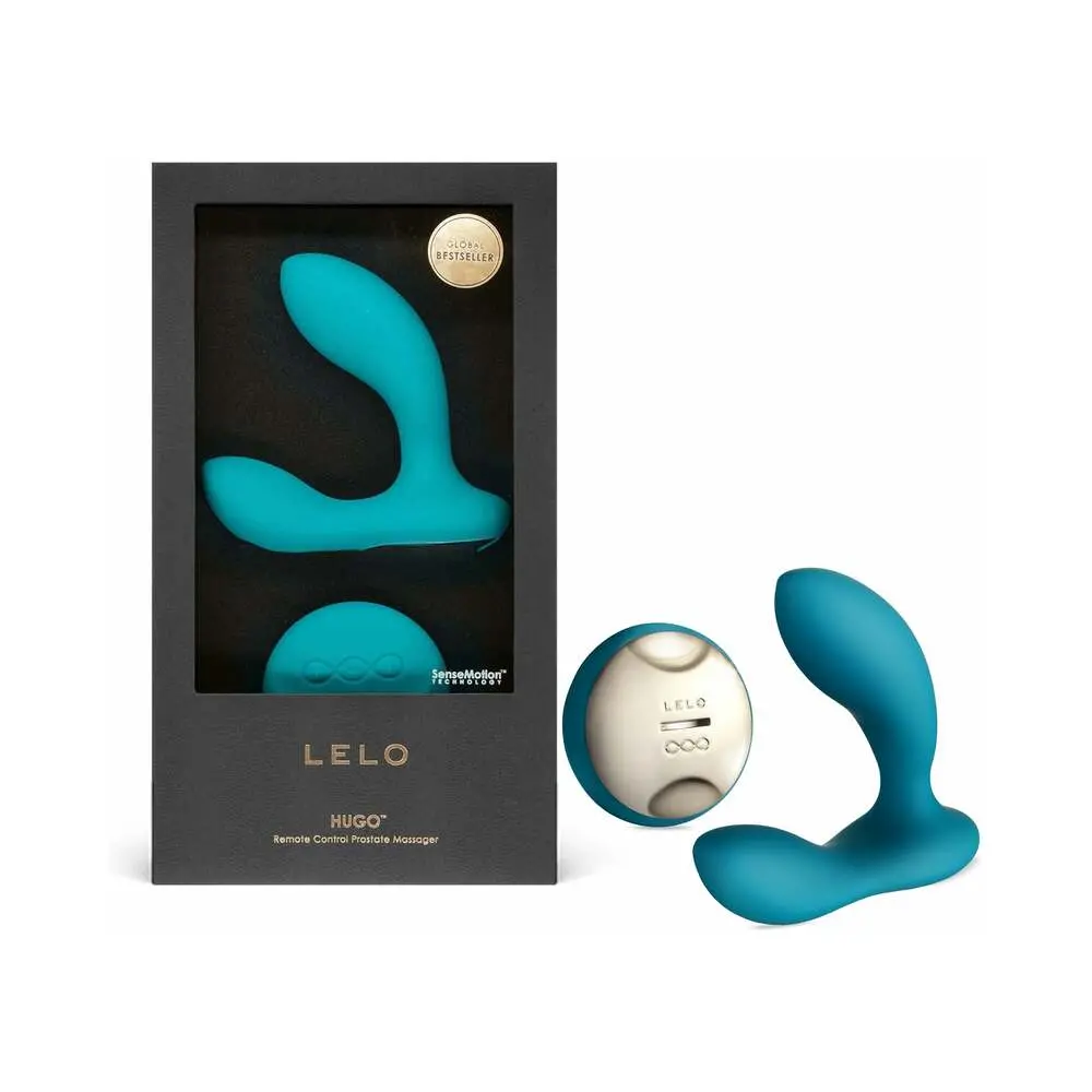 Lelo Hugo Rechargeable Remote Control Prostate Vibrator Ocean Blue 1