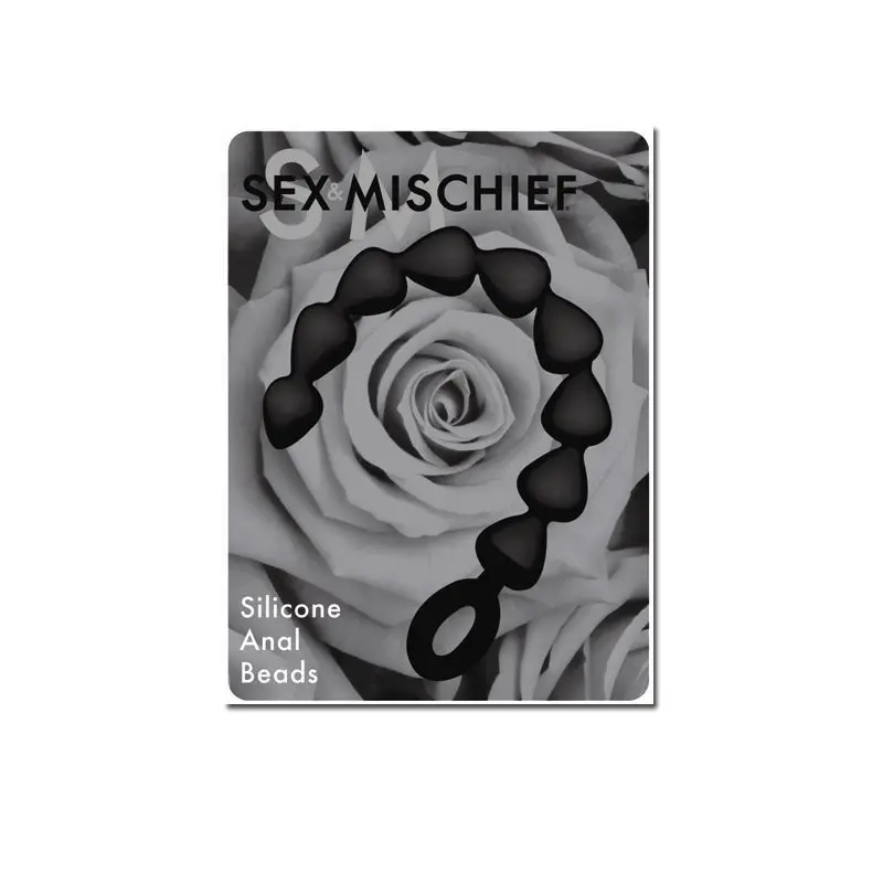S&M Black Silicone Anal Beads 1