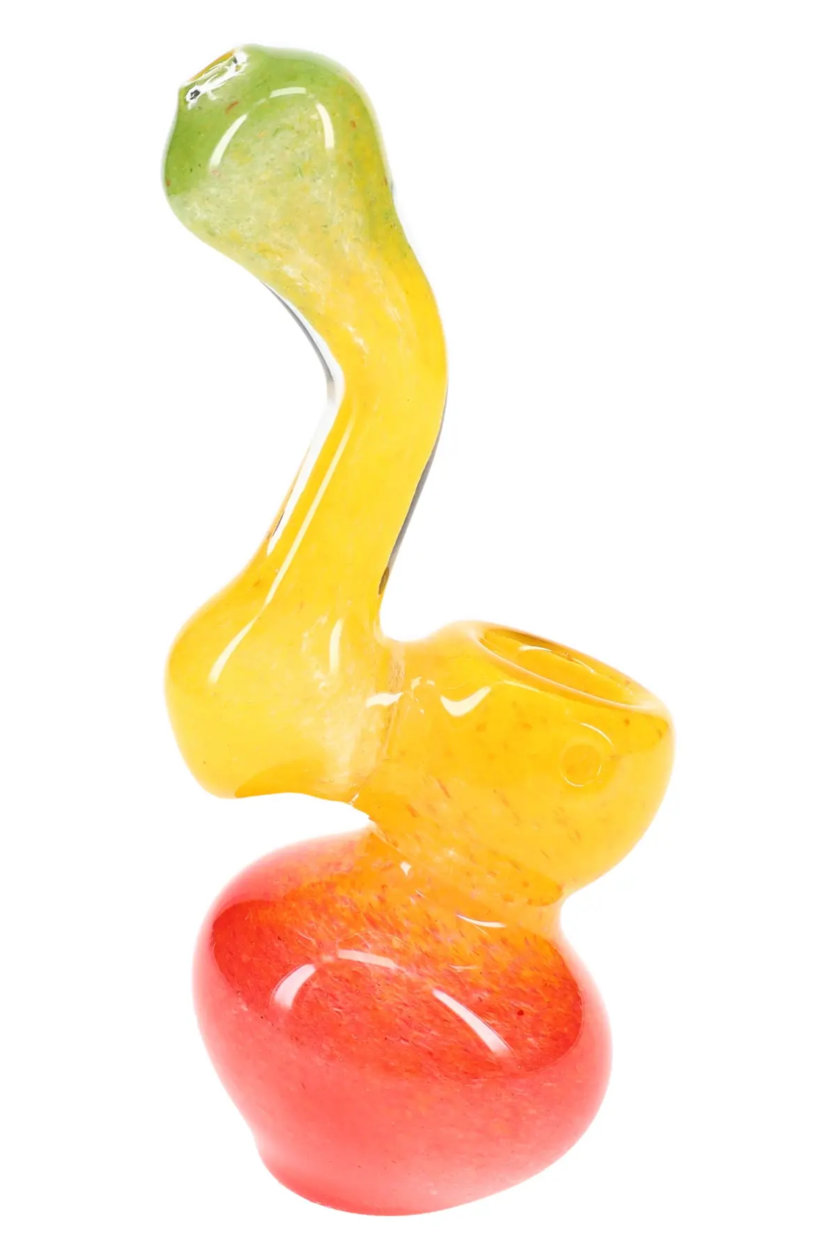 Rasta Frit Sherlock Glass Bubbler “Sunset Sway” – 5½″ 1
