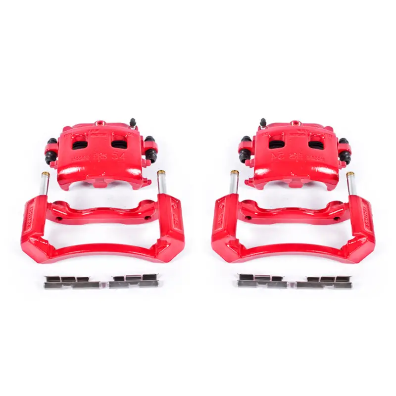 Power Stop 02-05 Dodge Ram 1500 Front Red Calipers W/Brackets - Pair 1