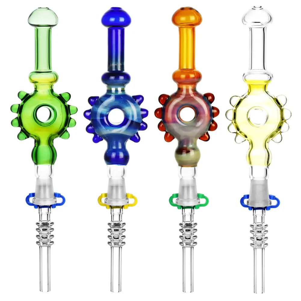 Studded Donut Dab Straw - 7.5" / Colors Vary 1