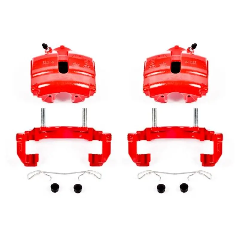 Power Stop 08-09 Audi Tt Front Red Calipers W/Brackets - Pair 1