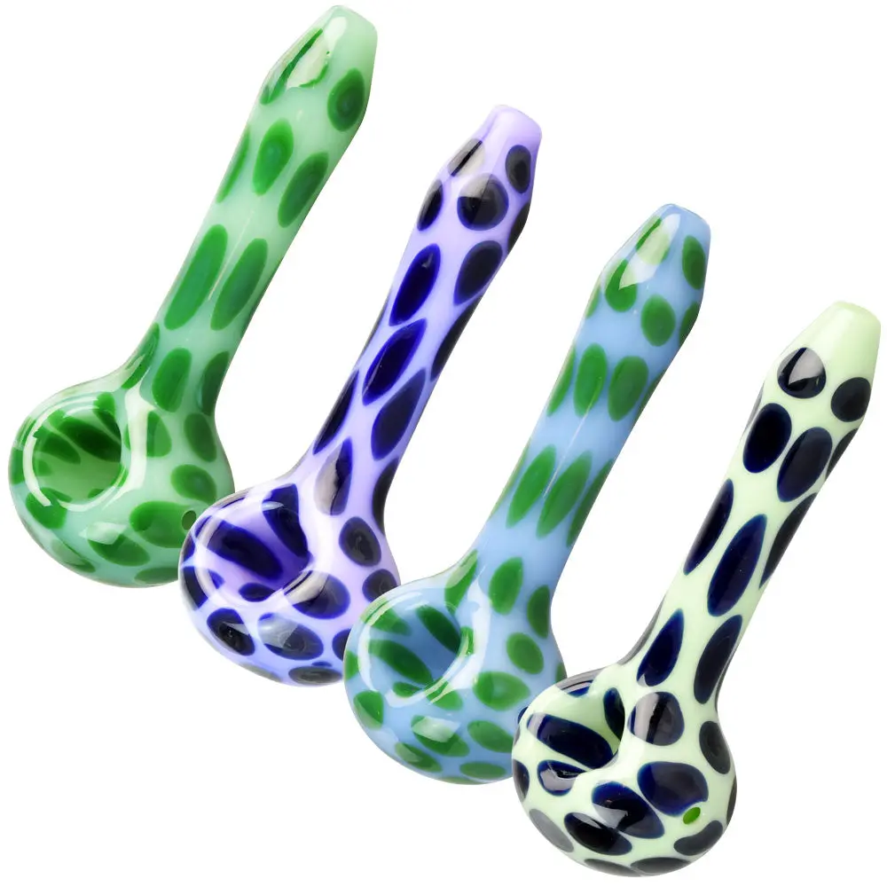 Pulsar Animal Spots Spoon Pipe - 4.5" / Colors Vary 1