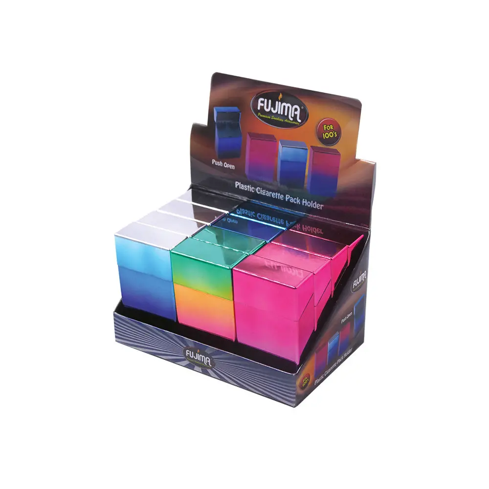 Fujima Gradient Cig Case - 100S / Assorted Colors - 12Pc Disp 1