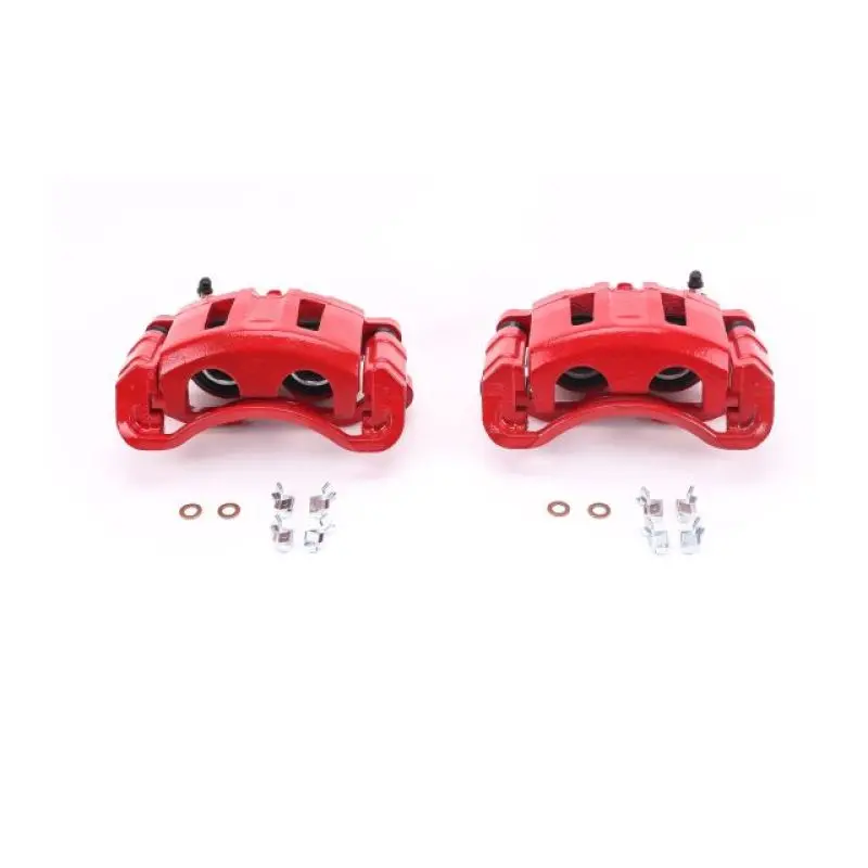 Power Stop 98-05 Chevrolet Blazer Front Red Calipers W/Brackets - Pair 1