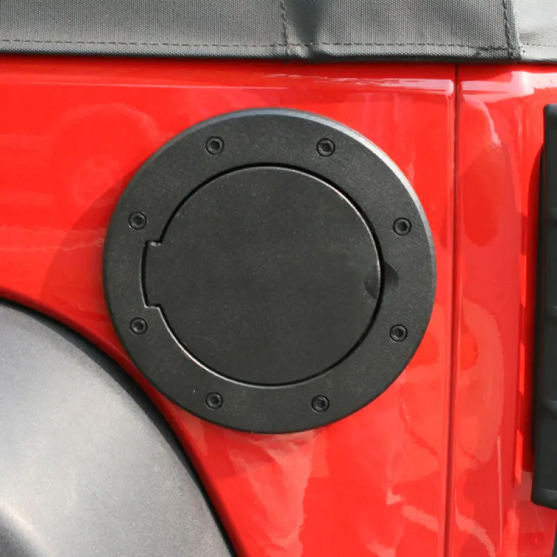 Rugged Ridge Non-Locking Gas Cap Door Black 07-18 Jeep Wrangler 1