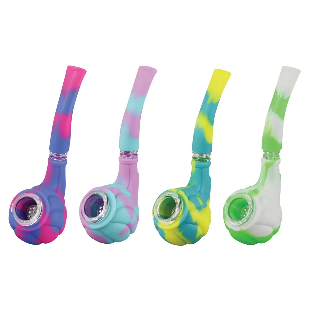 Silicone Handpipe W/ Glass Screen - 5.5" / Colors Vary 1