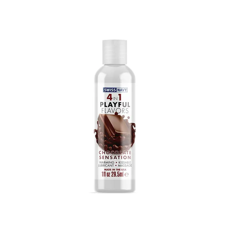 Swiss Navy 4 In 1 Playful Flavors Chocolate Sensation 1 Oz. 1
