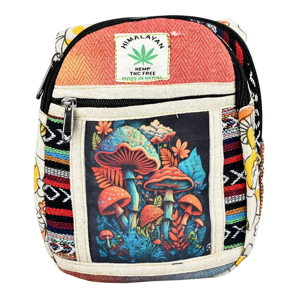 Threadheads Tie-Dye Mushroom Garden Pactchwork Sling Bag - 9"X8" 1