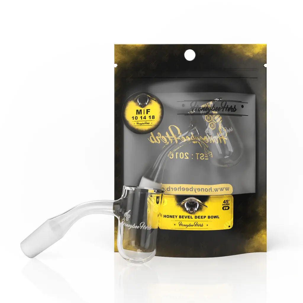 Honey Bevel Deep Bowl Quartz Banger - 45° Degree | Bl 2