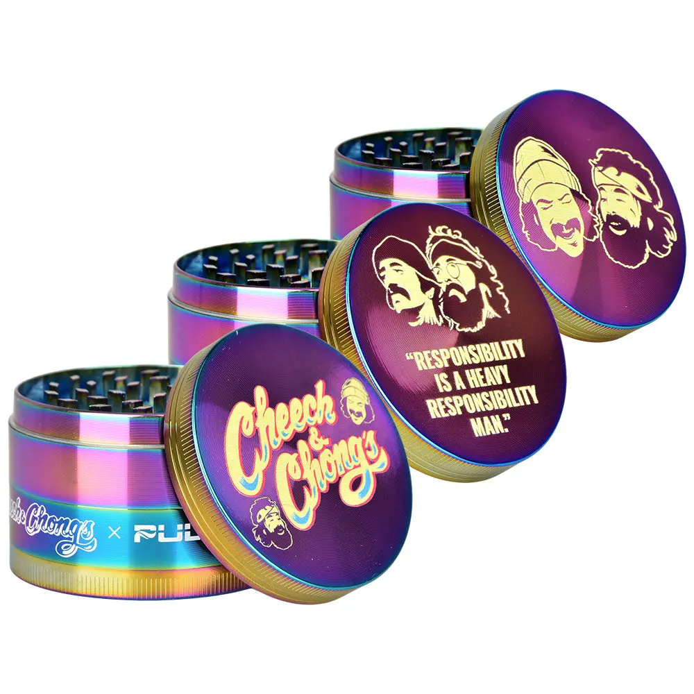 Cheech & Chong's™ X Pulsar Rainbow Metal Grinder | 4Pc | 2.5" 1