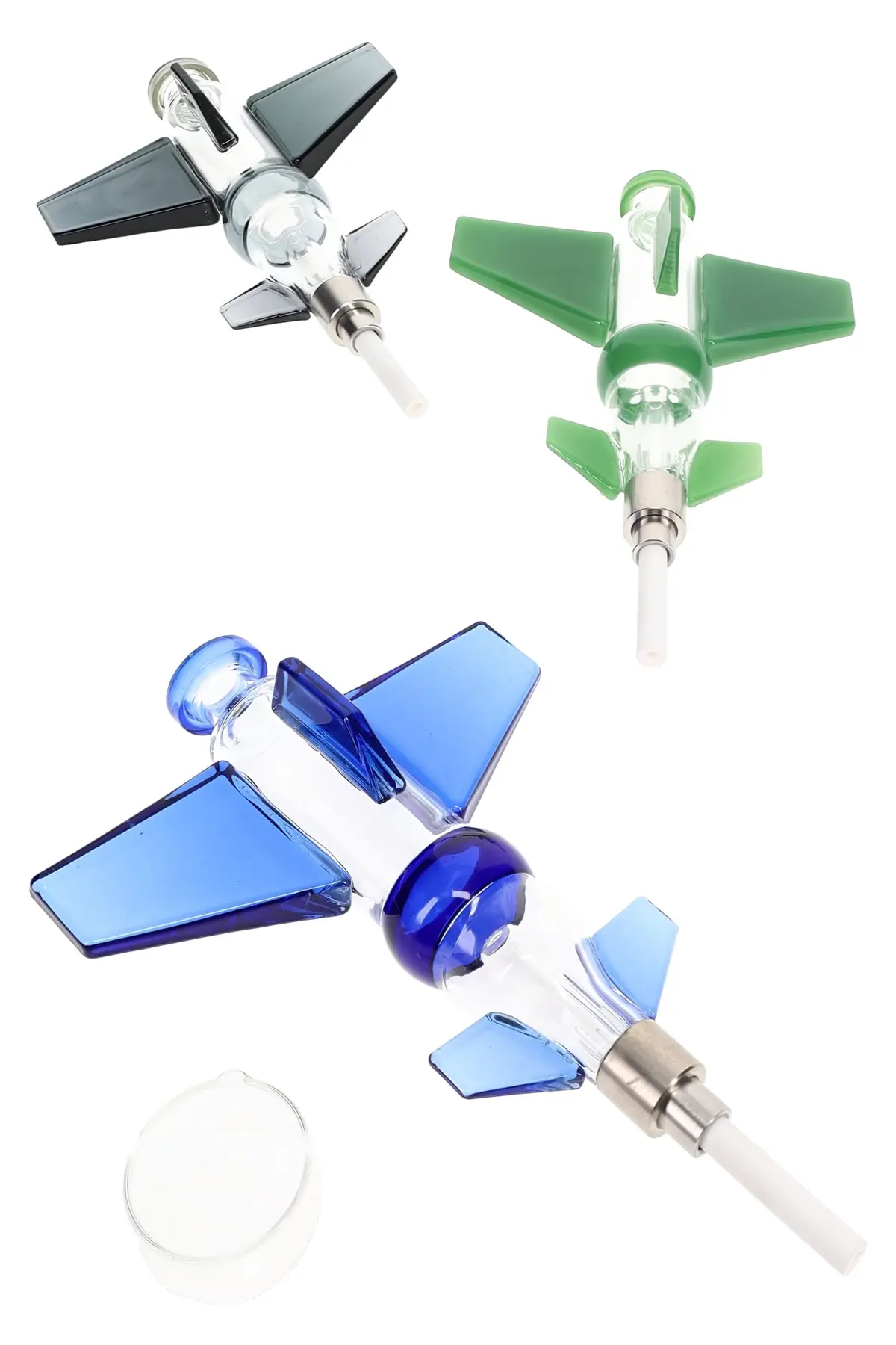 Glass Plane Dab Straw Kit “Sky Sipper” – 6.5″ – Ceramic Tip – Assorted 1