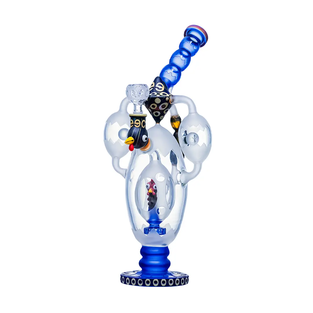 Cheech Glass 14.5" Rooster In A Egg 2