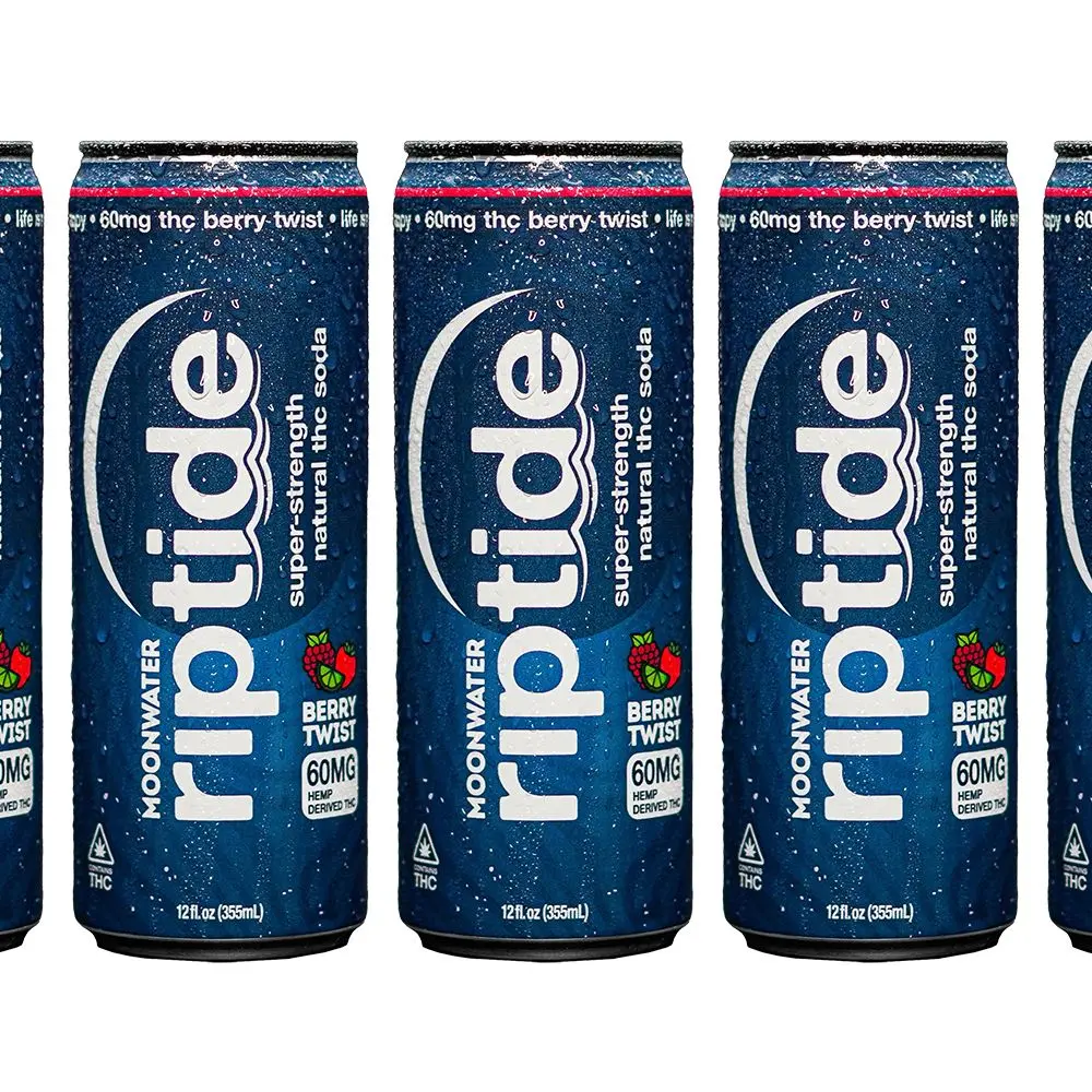 Moonwater Riptide Natural Hemp-Derived D9 Thc Infused Soda | 12Oz | 60Mg | 24Ct Case 2