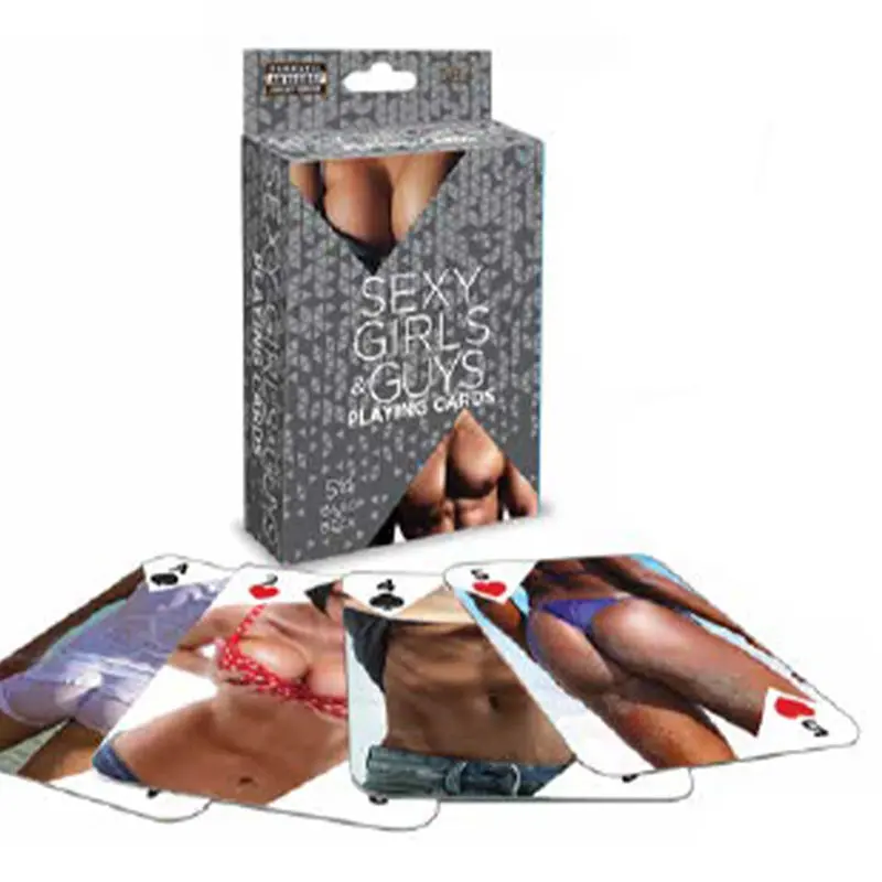 Sexy Girl And Guy Playing Cards 1