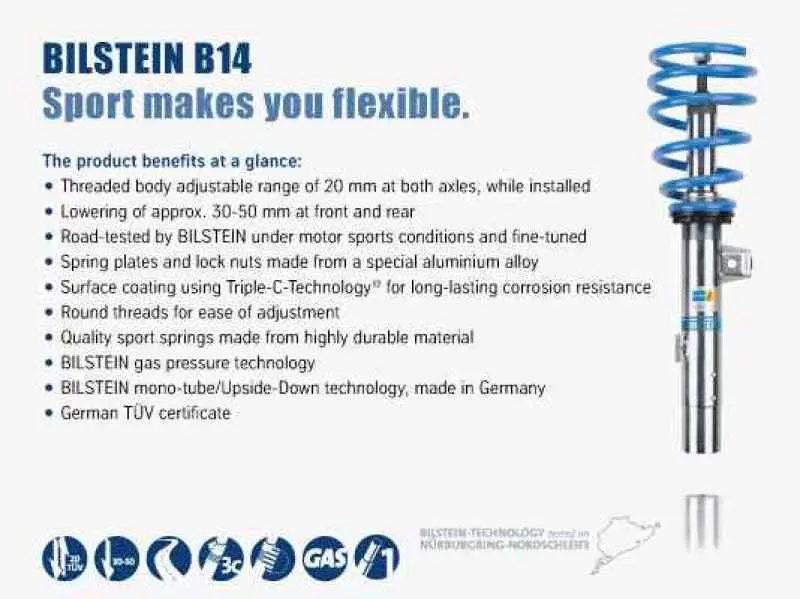 Bilstein B14 2004 Chrysler Crossfire Base Front And Rear Suspension Kit 1