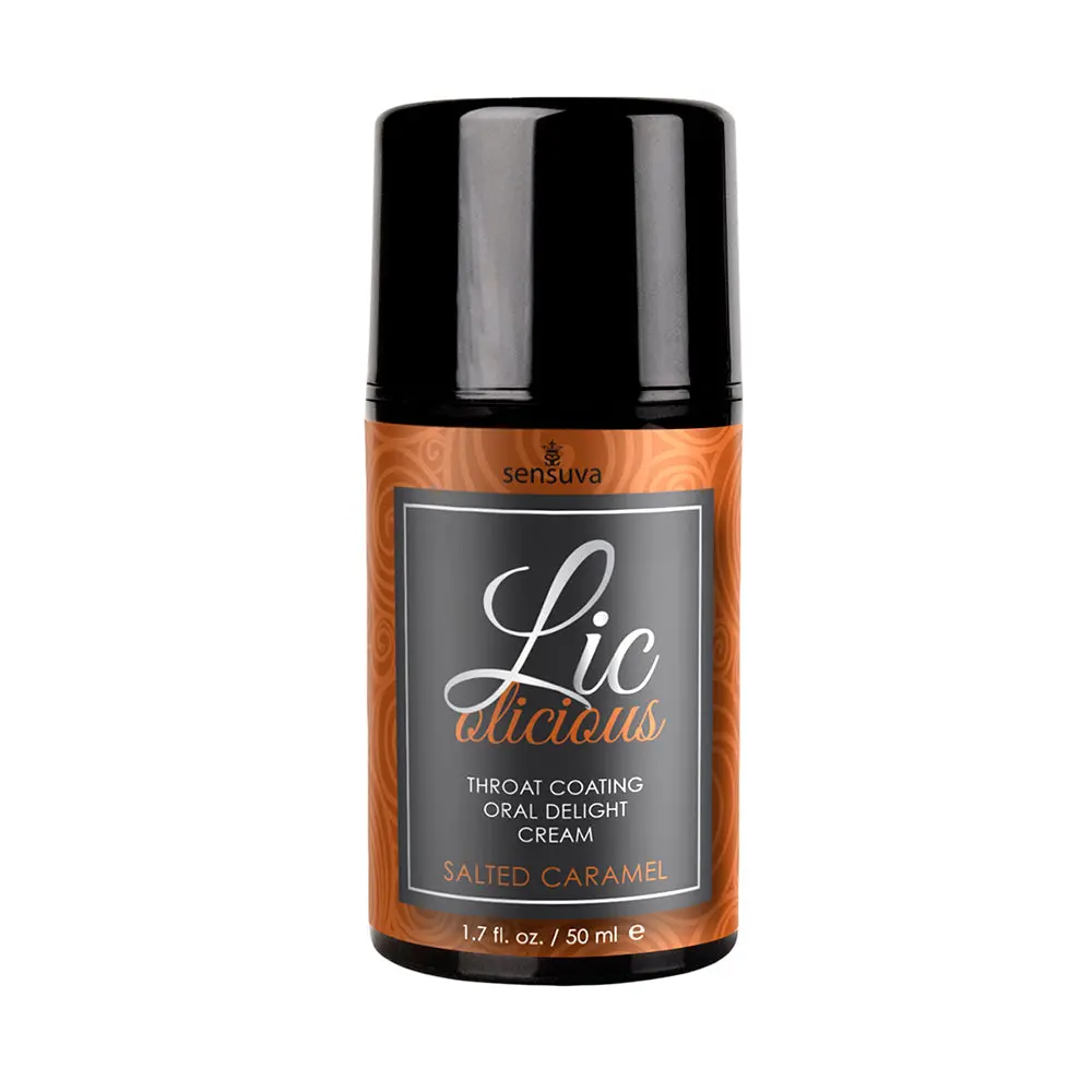 Sensuva Lic-O-Licious Throat Coating Oral Delight Cream Salted Caramel 1.7 Oz. 1