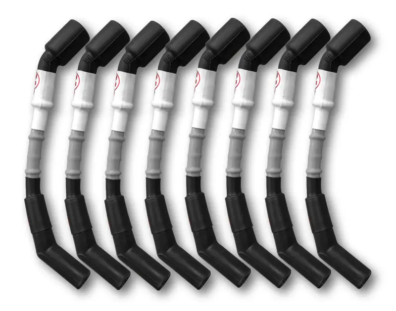 Kooks 10Mm Spark Plug Wires - Grey W/ Black Boots (8 Pc. Set) 1