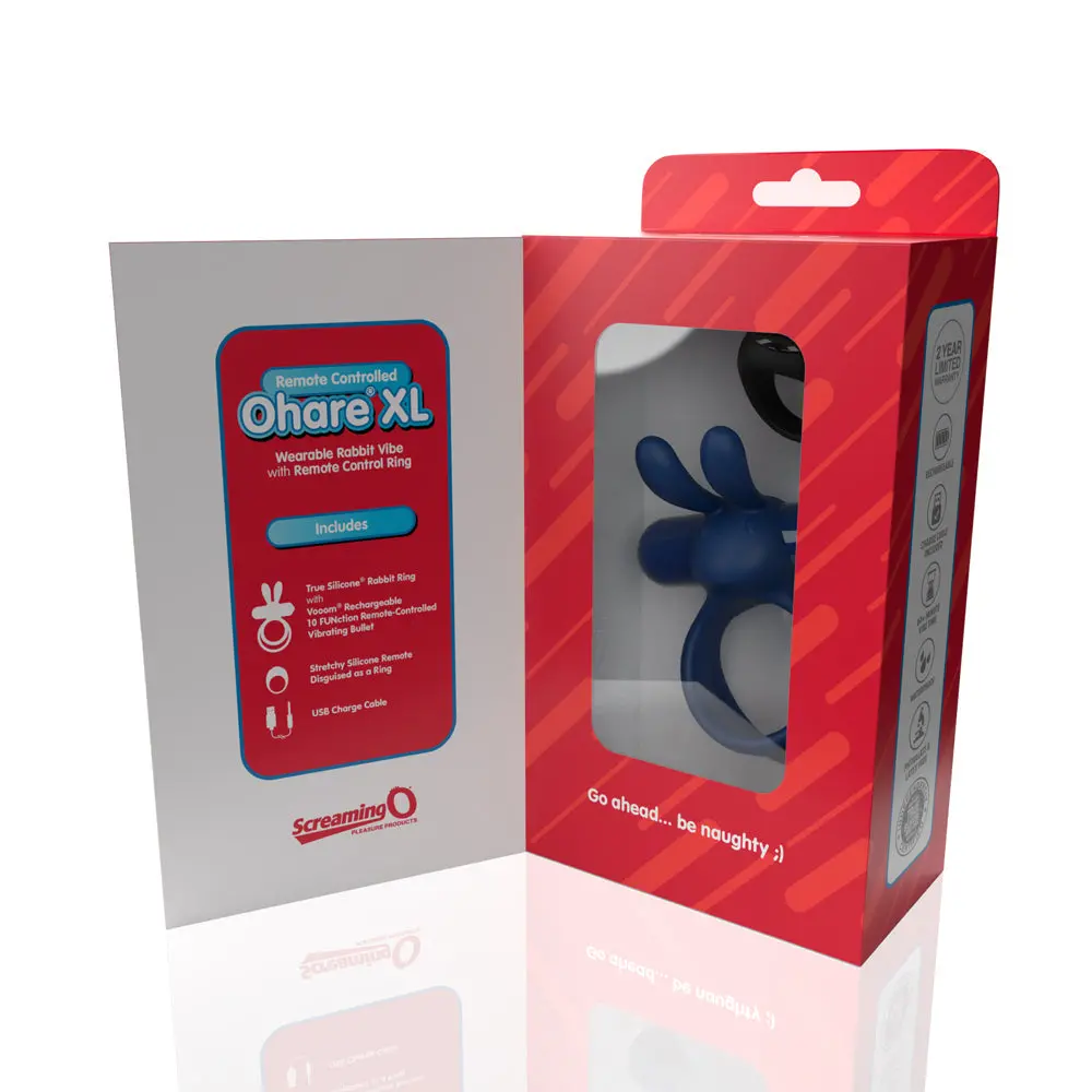 Screaming O Remote Controlled Ohare Xl Vibrating Ring Blue 2