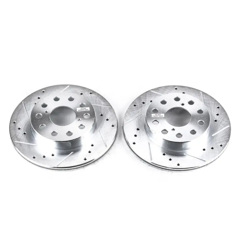 Power Stop 91-95 Toyota Mr2 Rear Evolution Drilled & Slotted Rotors - Pair 1