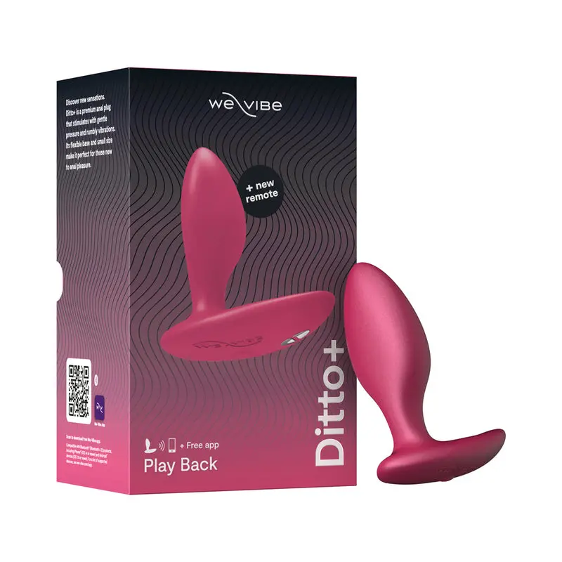 We-Vibe Ditto+ Rechargeable Remote-Controlled Silicone Vibrating Anal Plug Cosmic Pink 1