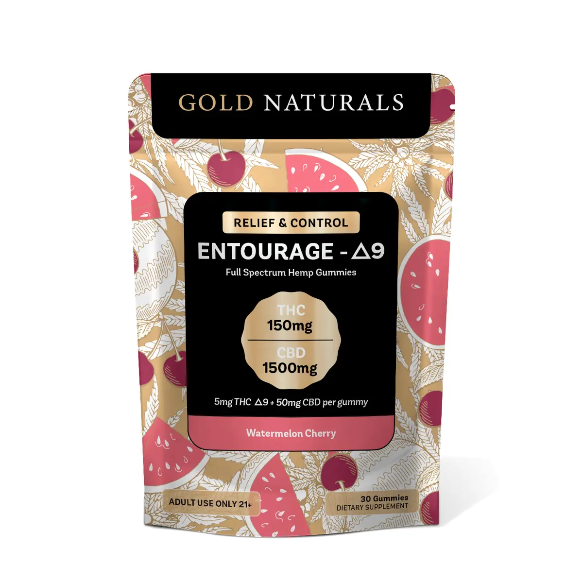 Gold Naturals 5 Mg Entourage Δ9 Gummy 16
