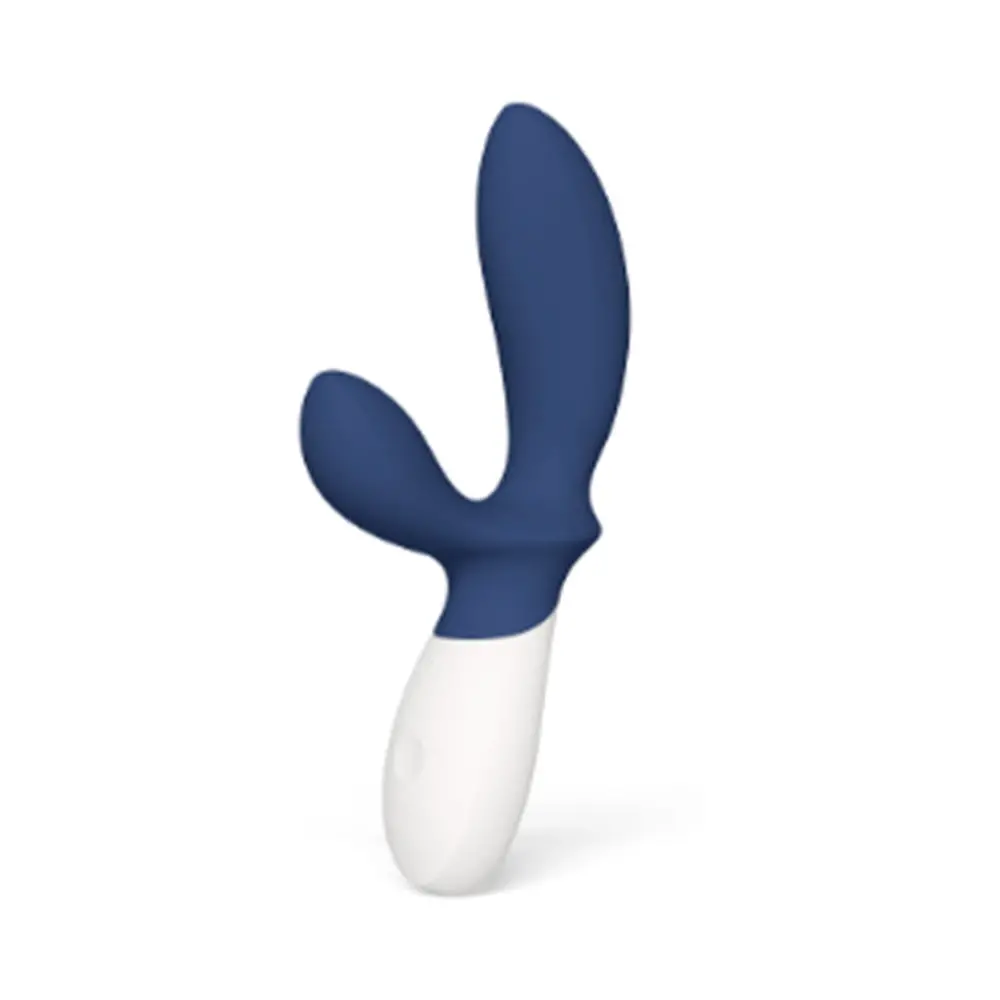 Lelo Loki Wave 2 Rechargeable Silicone Dual Stimulation Prostate Vibrator Base Blue 1