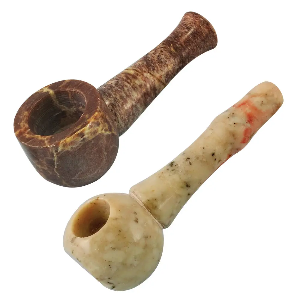 Round Small Stone Pipe - 3" / 6Pcs 1