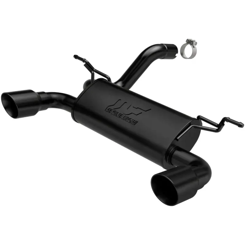 Magnaflow 2018+ Jeep Wrangler 3.6L Dual Black Tip Axle-Back Exhaust 1