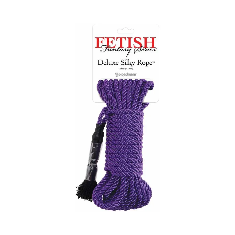 Fetish Fantasy Series Deluxe Silk Rope 9.75 M / 32 Ft. Purple 1