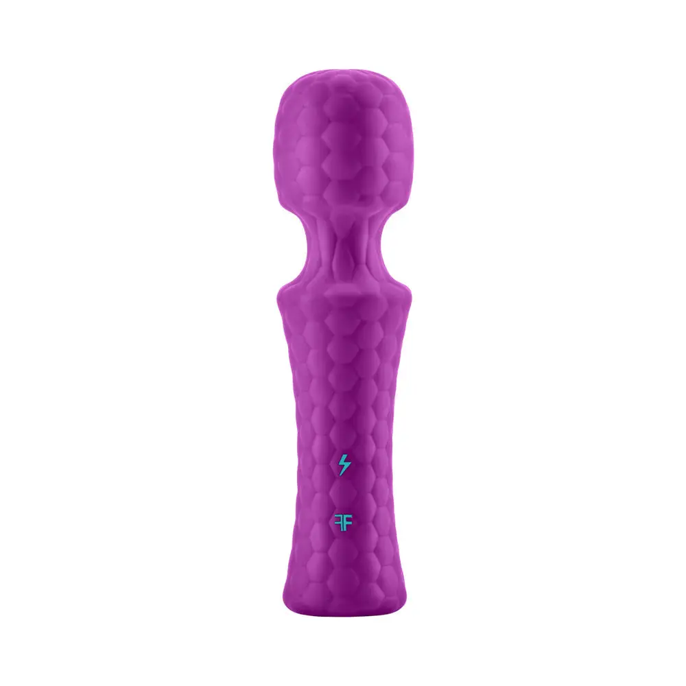 Femmefunn Ultra Wand Mini Rechargeable Flexible Textured Silicone Vibrator Purple 2