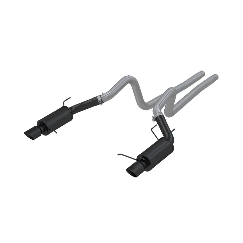 Mbrp 11-14 Ford Mustang Gt 5.0L 3In Cat Back Dual Split Rear Street Version 4In Tips - Black 1