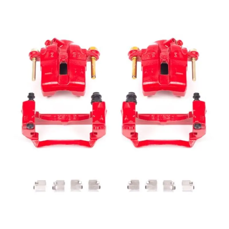 Power Stop 94-97 Mazda Miata Front Red Calipers W/Brackets - Pair 1