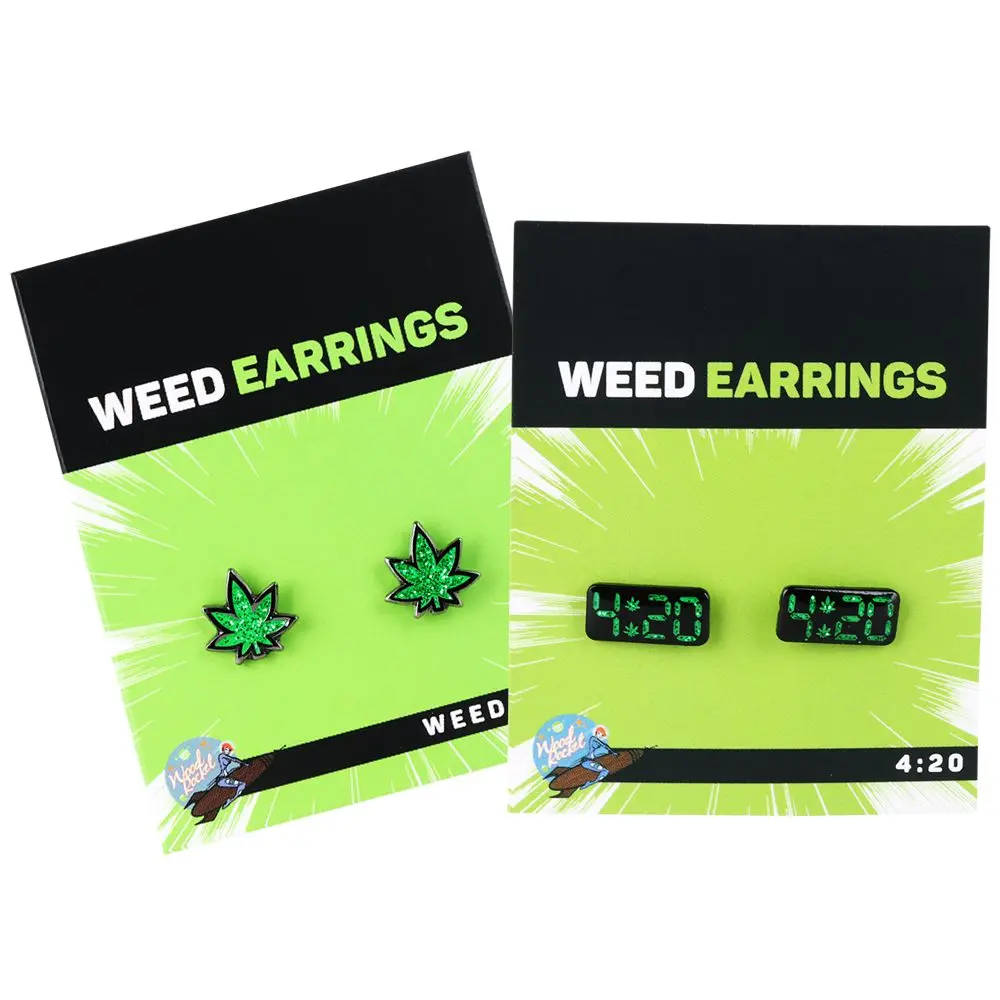 Wood Rocket Stoner Earrings 1