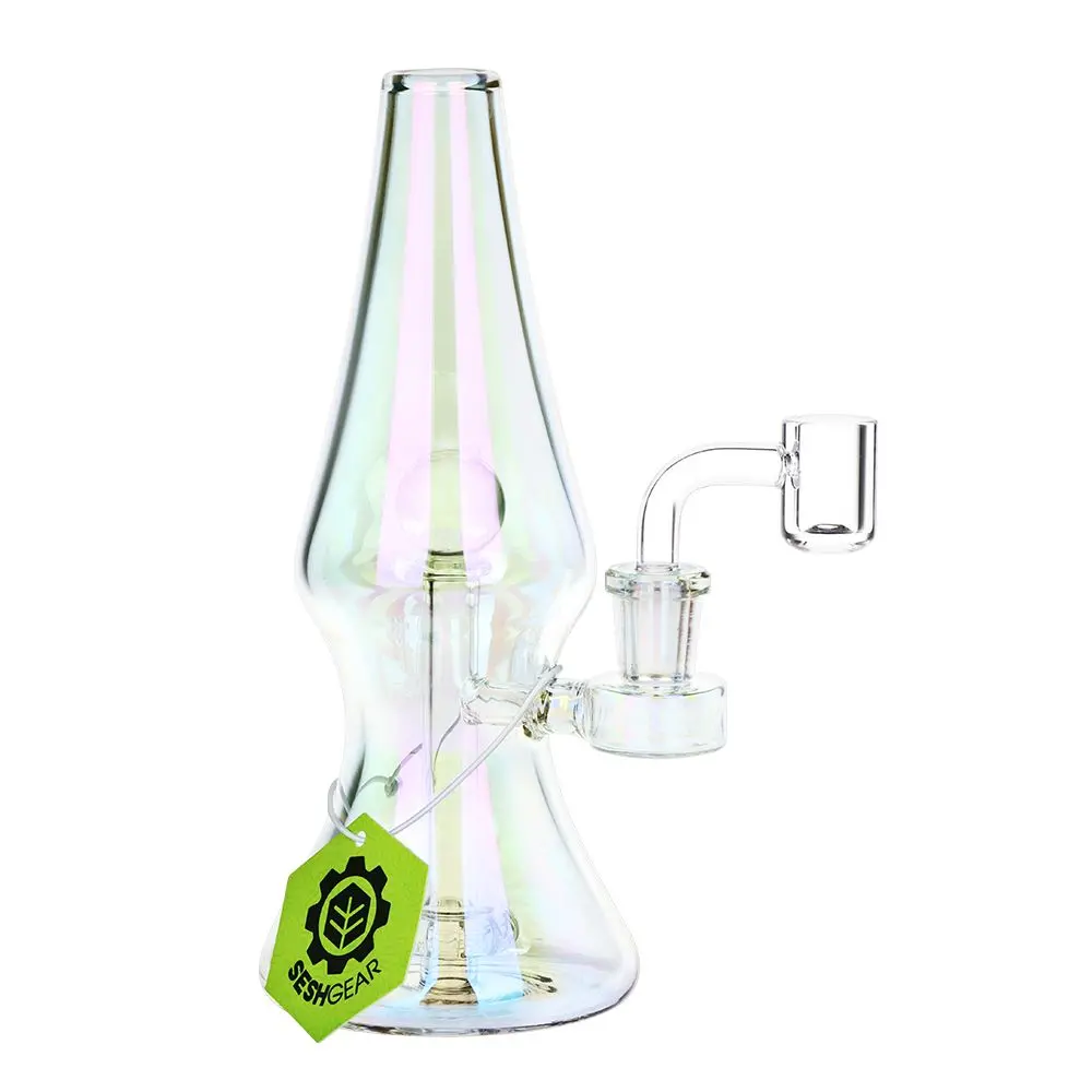 Seshgear Lava Lamp Electroplated Ombre Glass Dab Rig - 8" / 14Mm F 1