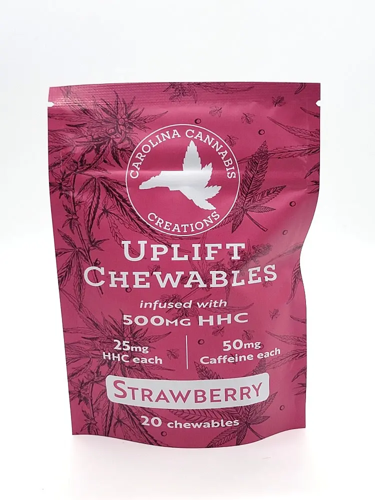 Uplift Chewables | Hhc+Caffeine | Strawberry 20Ct Bag 1