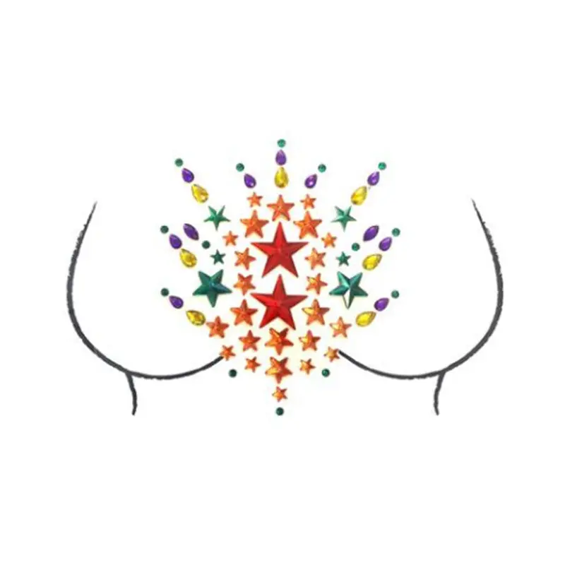 Neva Nude Pride Tribe Crystal Jewel Bodistix Body Sticker 1