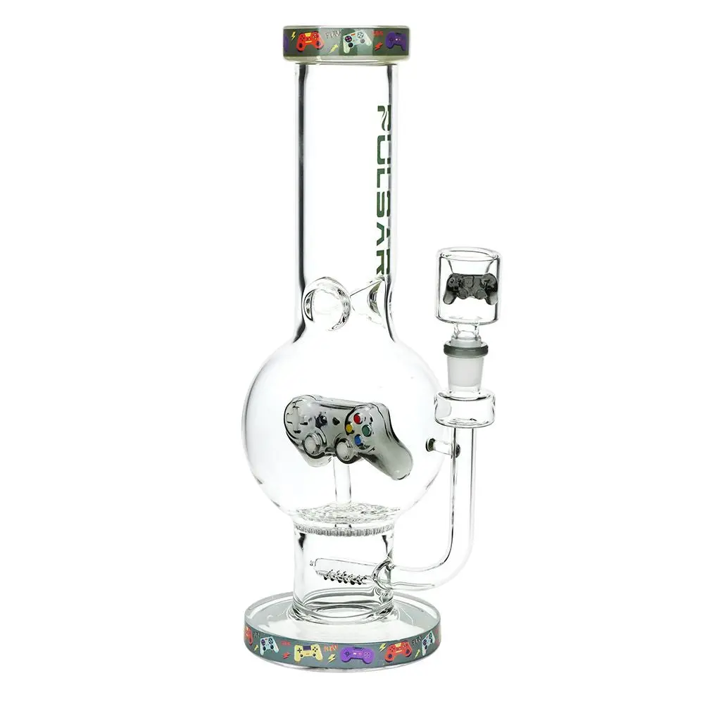 Pulsar Game Time Bubble Base Glass Water Pipe - 12.5" / 14Mm F 1