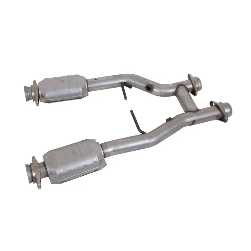 Bbk 96-04 Mustang 4.6 Gt / Cobra Short Mid H Pipe W Catalytic Converters 2-1/2 For Long Tube Headers 1