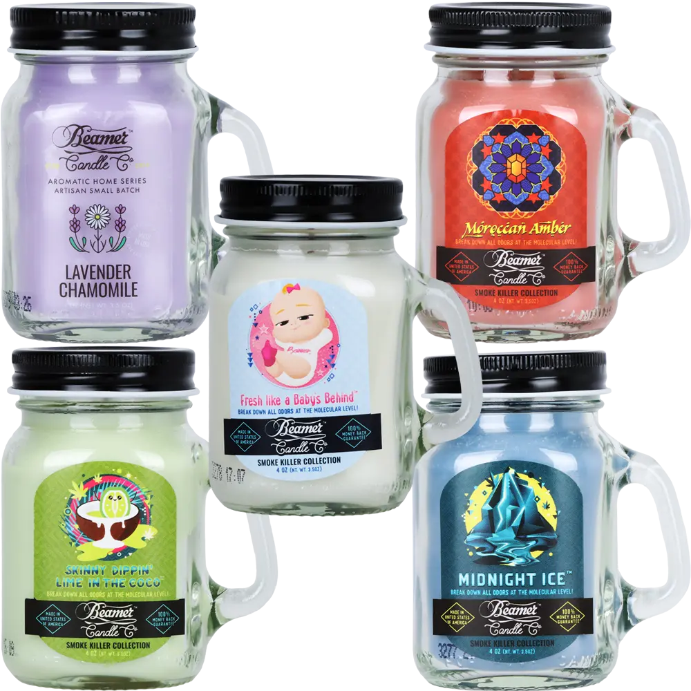 Beamer Candle Smoke Killer Style Mini Mason Jar Candle 1
