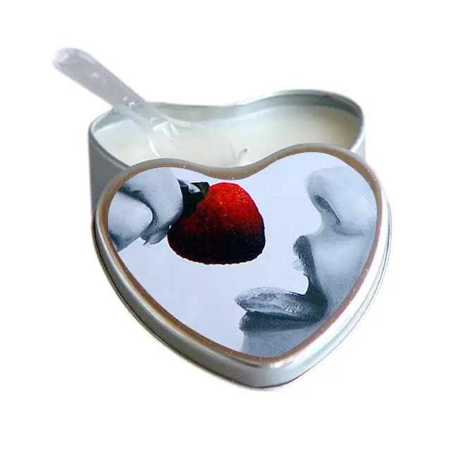 Earthly Body Hemp Seed Edible Massage Candle Strawberry 4 Oz. 1